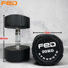 Tạ tay đơn FED – Gang bọc cao su – cân nặng từ 2.5kg đến 25kg ( giá 1 chiếc )