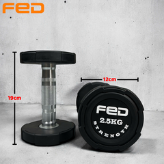 Tạ tay đơn FED – Gang bọc cao su – cân nặng từ 2.5kg đến 25kg ( giá 1 chiếc )