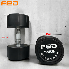 Tạ tay đơn FED – Gang bọc cao su – cân nặng từ 2.5kg đến 25kg ( giá 1 chiếc )