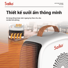 Quạt Sưởi Gốm Saiko PTC-2000 (2000W)