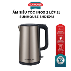 Ấm siêu tốc Inox 2 lớp 2L Sunhouse SHD1396