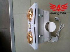 Đèn sưởi nhà tắm 2 bóng Braun Kohn BK02GR 550W (có điều khiển) - Chính Hãng