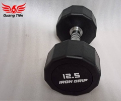 Tạ tay bọc cao su Iron Grip 12,5 kg (1 chiếc)