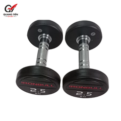Tạ tay thép bọc cao su IronBull IR04 nhập khẩu 2,5kg ( giá 1 quả )