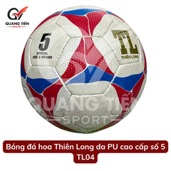 Quả bóng đá Thiên Long số 5 Hoa ( tặng kèm kim bơm và lưới đựng bóng )