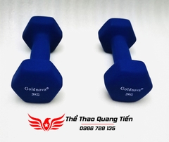 Tạ tay thép bọc su chất liệu nhung gai cao cấp Goldnova 10kg (giá 1 chiếc)