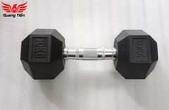 Tạ tay cao su lục giác cao cấp Iron Bull 10kg nhập khẩu ( giá 1 quả )