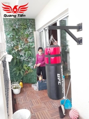 Giá treo bao cát 8 lỗ sắt siêu chắc kèm vòng bi sơn tĩnh điện QT210