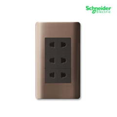 Ổ cắm điện 2 lỗ Schneider 84426SUS-BZ-G19 ( Ổ cắm điện Zrncelo A 2 lỗ 84426SUS-BZ-G19 màu đồng nhũ )