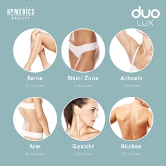 Máy triệt lông cá nhân công nghệ kép IPL&AFT, cảm biến màu da HoMedics DUO LUX IPL-HH390 (300,000 flashes)