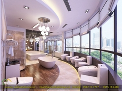 Thiết kế nội thất showroom Đá ốp lát và Thiết bị vệ sinh tại Hưng Yên