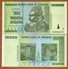10 ngàn tỷ Zimbabwe 2008 10 ngàn tỷ Zimbabwe 2008