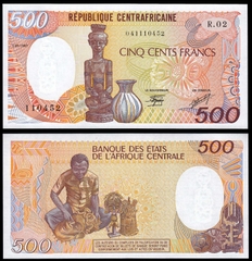 500 francs Central African Repblic 1987 500 francs Central African Repblic 1987