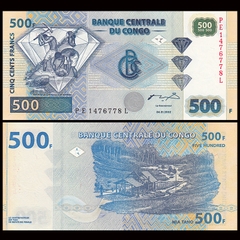 500 francs Congo Democratic Republic 2002