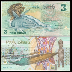 3 dollars Cook Islands 1992 kỉ niệm liên hoan nghệ thuật Thái Bình Dương lần thứ 6