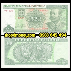 5 pesos Cuba 2017 5 pesos Cuba 2017