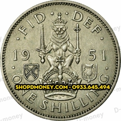 Xu 1 shilling George VI sư tử đứng 1947 -1951 Xu 1 shilling George VI sư tử đứng 1947 -1951