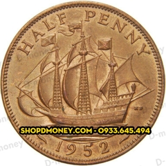 Xu half penny George VI 1937 - 1952 Xu half penny George VI 1937 - 1952