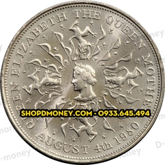 Xu mừng thọ vương mẫu Elizabeth tròn 80 tuổi 1980 Xu mừng thọ vương mẫu Elizabeth tròn 80 tuổi 1980