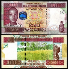 10000 francs Guinea 2012
