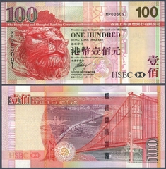 100 dollars Hong Kong 2008 - HSBC 100 dollars Hong Kong 2008 - HSBC
