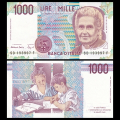 1000 lire Italy 1990