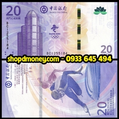 20 patacas Macau 2022 kỷ niệm Olympic Bắc Kinh 20 patacas Macau 2022 kỷ niệm Olympic Bắc Kinh