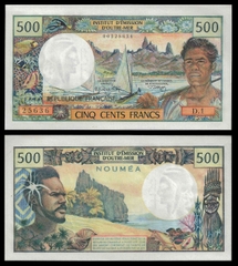 500 francs New Caledonia 1969