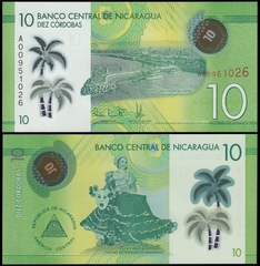 10 cordobas Nicaragua 2014 polymer