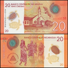 20 cordobas Nicaragua 2014 polymer