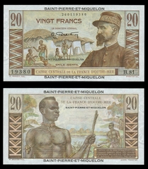 20 francs Saint Pierre & Miquelon 1950