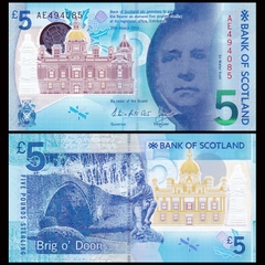 5 pounds Scotland 2015 polymer - Bank of Scotland 5 pounds Scotland 2015 polymer - Bank of Scotland