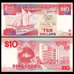 10 dollars Singapore 1988