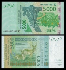 5000 francs West African States 2012