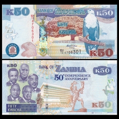50 kwacha Zambia 2014 kỉ niệm 50 năm độc lập 50 kwacha Zambia 2014 kỉ niệm 50 năm độc lập