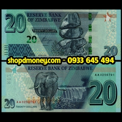 20 dollars Zimbabwe 2020