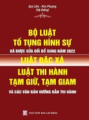 Sách Bộ Luật Tố Tụng Hình Sử Đã Được Sửa Đổi, Bổ Sung Năm 2022, Luật Đặc Xá, Luật Thi Hành Tạm Giữ, Tạm Giam Và Các Văn Bản Hướng Dẫn Thi Hành