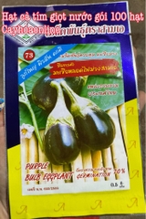 Cà tím giọt nước gói 100 hạt nhập Thái Lan (purple bulb eggplant)