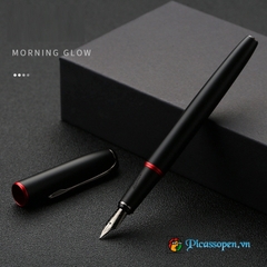 Bút máy Picasso 916 màu đen nhám (Viền đỏ)