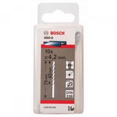 Mũi khoan sắt HSS-G 4.2mm (hộp 10 mũi) Bosch 2608595060