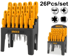Bộ 26 Tua Vít Dẹp, Bake, Sao, Vuông HKSD2658 INGCO