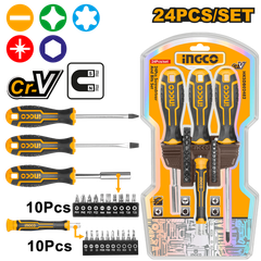 Bộ Tua Vít 24 Chi Tiết HKSDB02482 INGCO