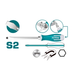 Tua vít dẹp đóng xuyên THGS82006 TOTAL