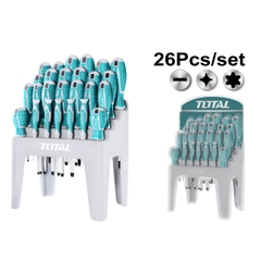 Bộ 26 tua vít dẹp, bake và chuẩn THT250626 TOTAL