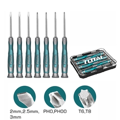 Bộ 7 tua vít đồng hồ THT250726 TOTAL