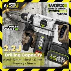 Máy khoan đục pin 20V WORX WU388