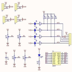 Mạch Cảm Biến Dò Line IR 4 Kênh - R