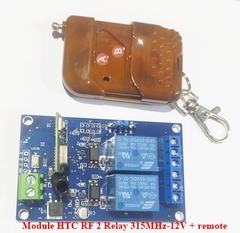 Module HTC RF 2 Relay 315MHz -12V + remote