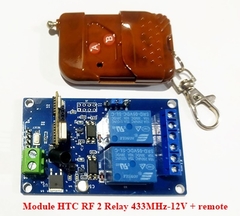 Module HTC RF 2 Relay 433MHz -12V + remote