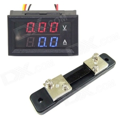 Đồng Hồ Kỹ Thuật Số 100V 50A 2 Màu LED Đỏ Xanh Dương 5 Dây